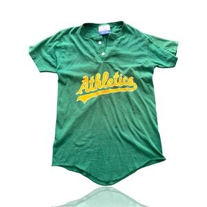 Oakland Athletics Vintage 2 Button 90’s Jersey by ModaMania: Youth XL: MLB